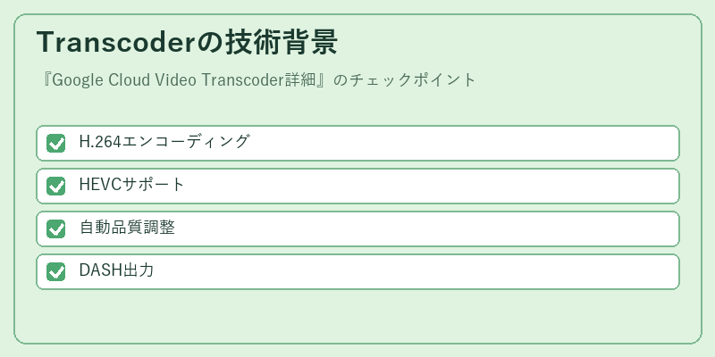 Transcoderの技術背景