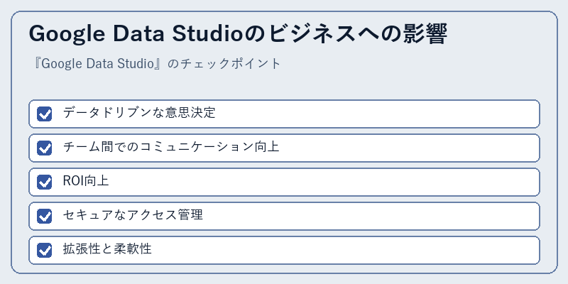 Google Data Studioのビジネスへの影響