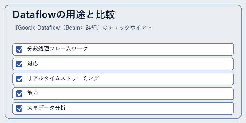 Dataflowの用途と比較