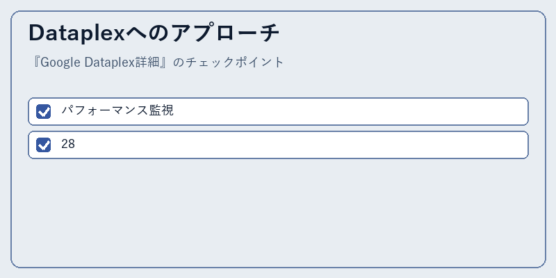 Dataplexへのアプローチ