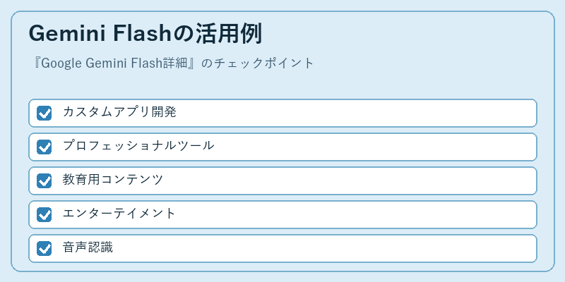 Gemini Flashの活用例