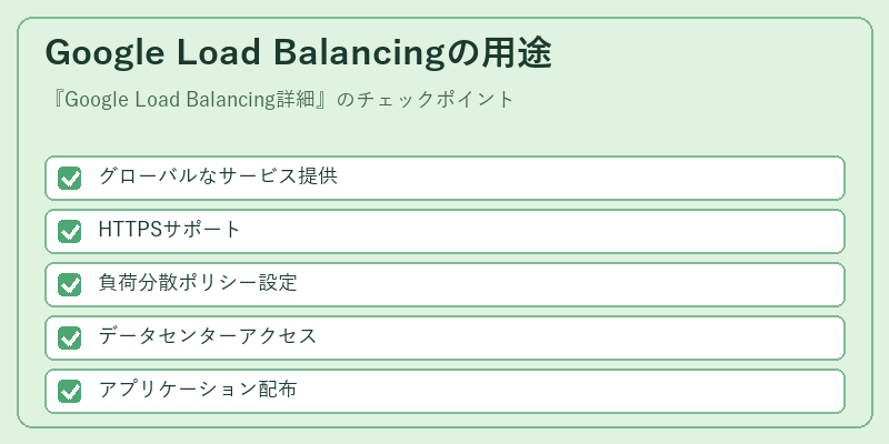 Google Load Balancingの用途
