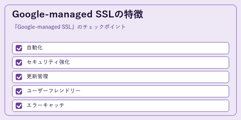 Google-managed SSLの特徴