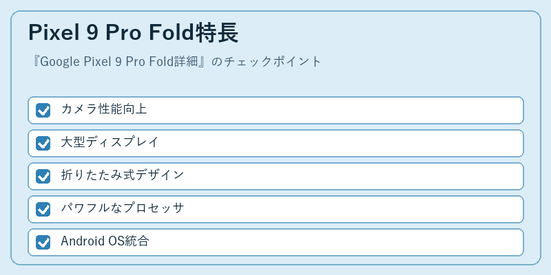 Pixel 9 Pro Fold特長