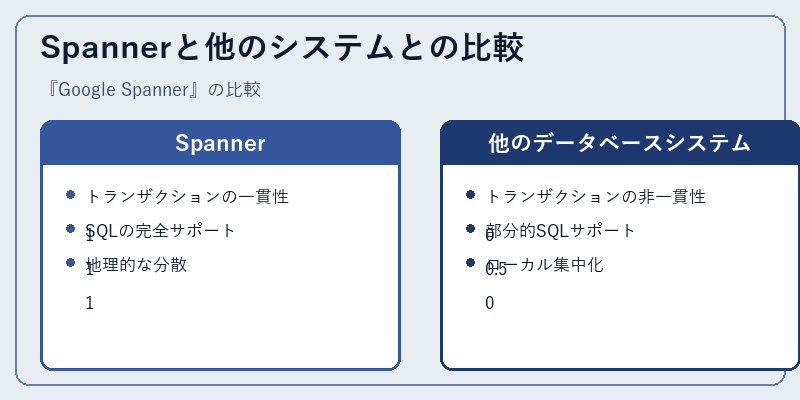 Spannerと他のシステムとの比較