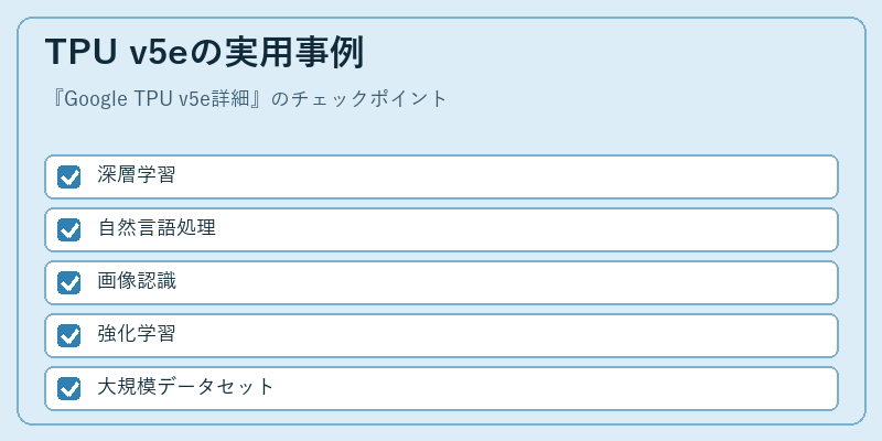 TPU v5eの実用事例