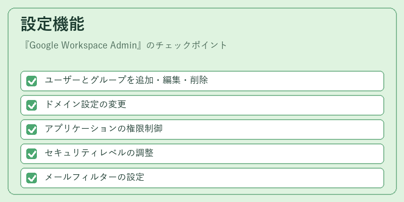 設定機能