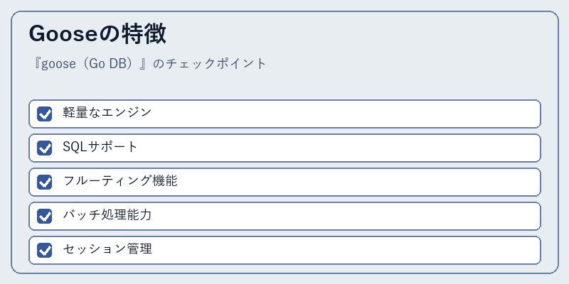 Gooseの特徴