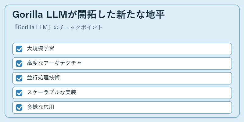Gorilla LLMが開拓した新たな地平