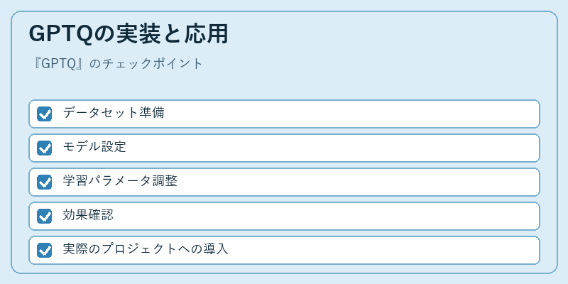 GPTQの実装と応用