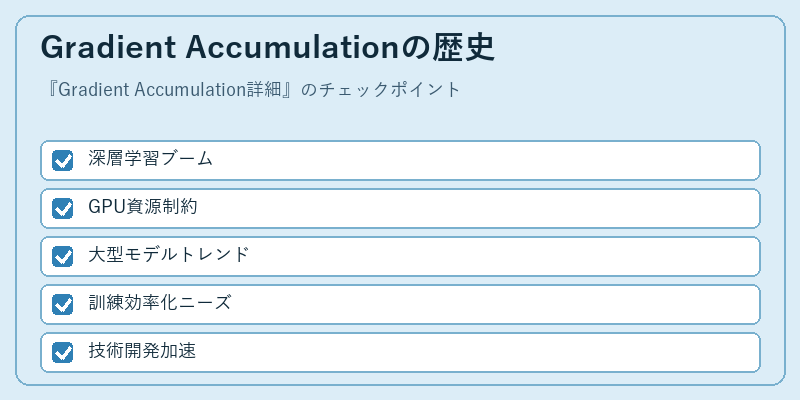 Gradient Accumulationの歴史