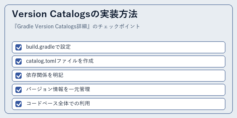 Version Catalogsの実装方法