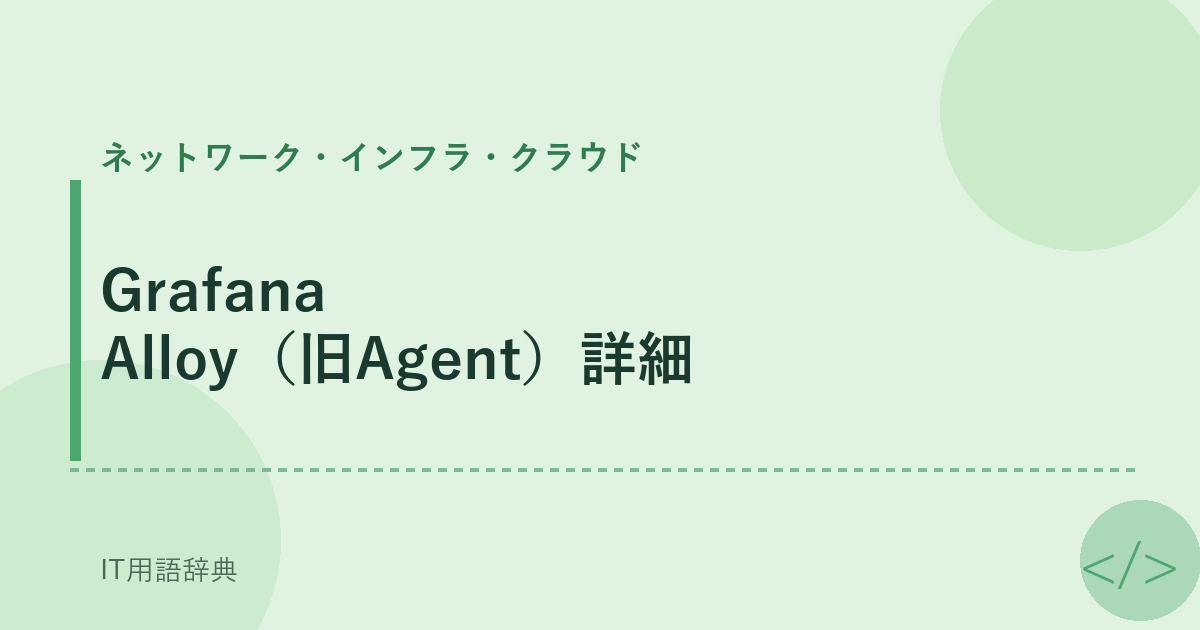 Grafana Alloy（旧Agent）詳細 アイキャッチ