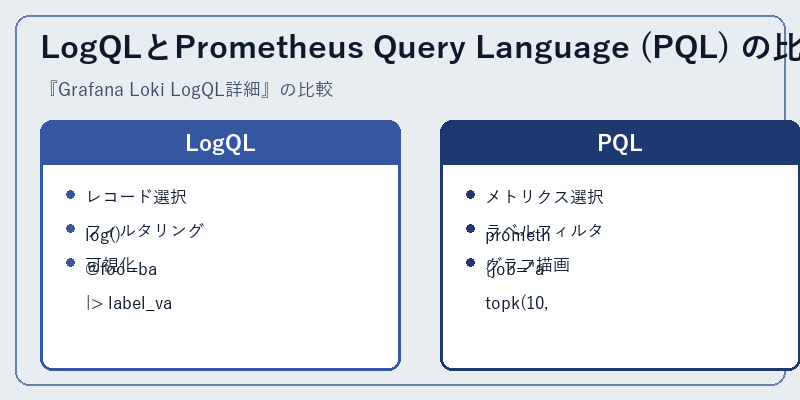 LogQLとPrometheus Query Language (PQL) の比較