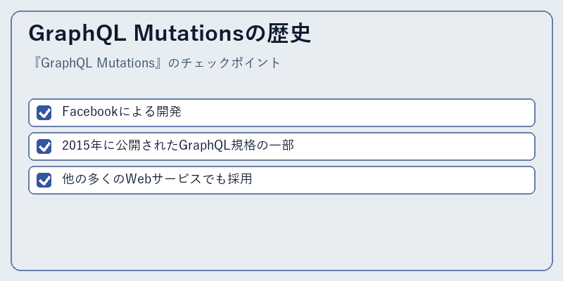 GraphQL Mutationsの歴史