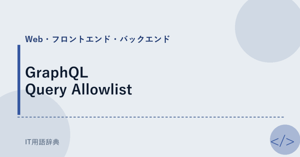 GraphQL Query Allowlist アイキャッチ
