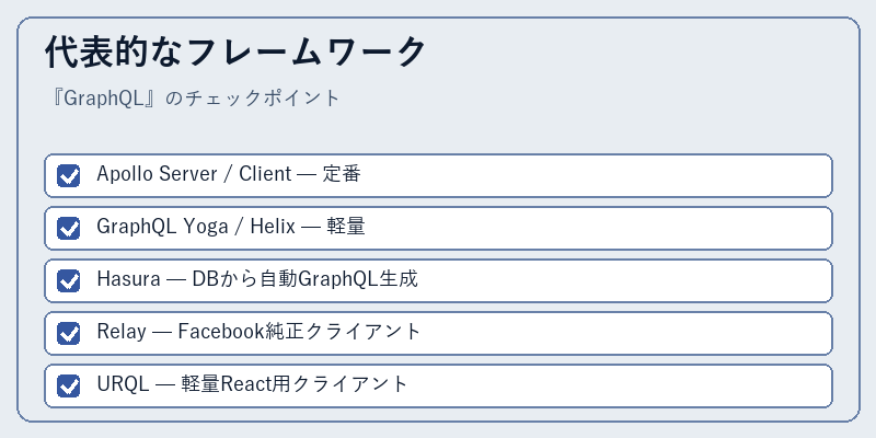 代表的なフレームワーク