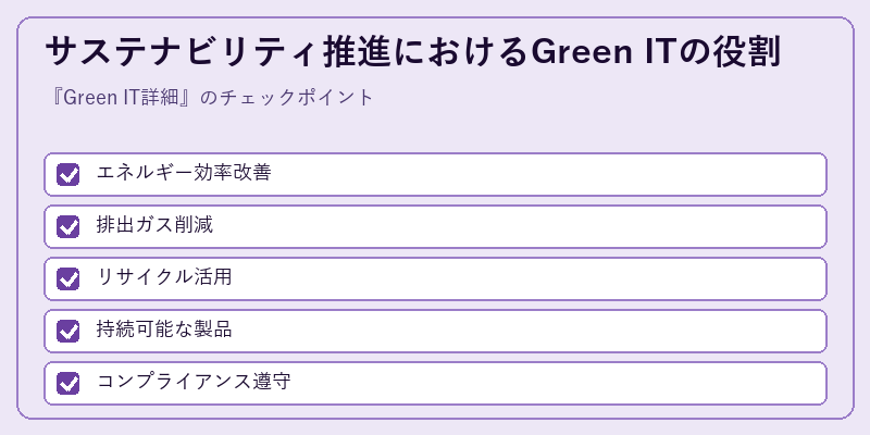 サステナビリティ推進におけるGreen ITの役割