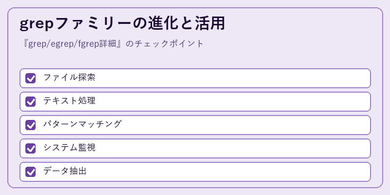 grepファミリーの進化と活用