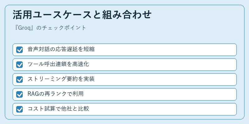 活用ユースケースと組み合わせ