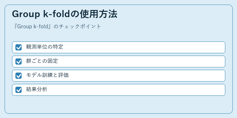 Group k-foldの使用方法