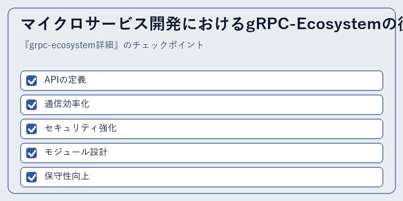 マイクロサービス開発におけるgRPC-Ecosystemの役割