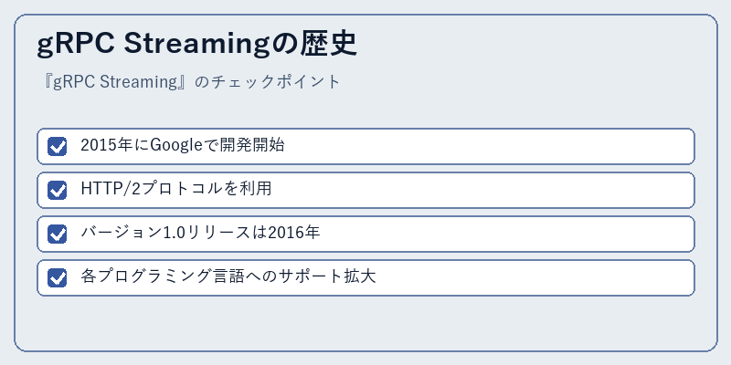 gRPC Streamingの歴史