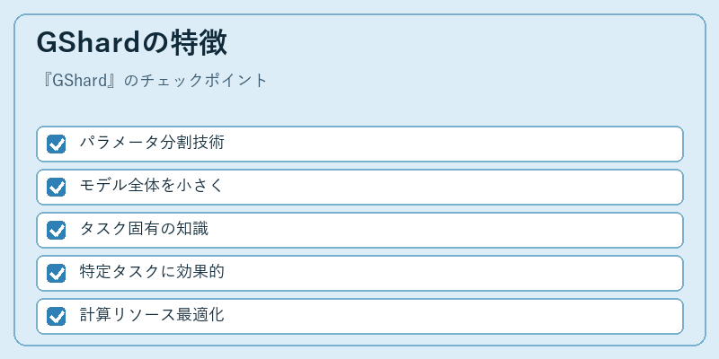 GShardの特徴