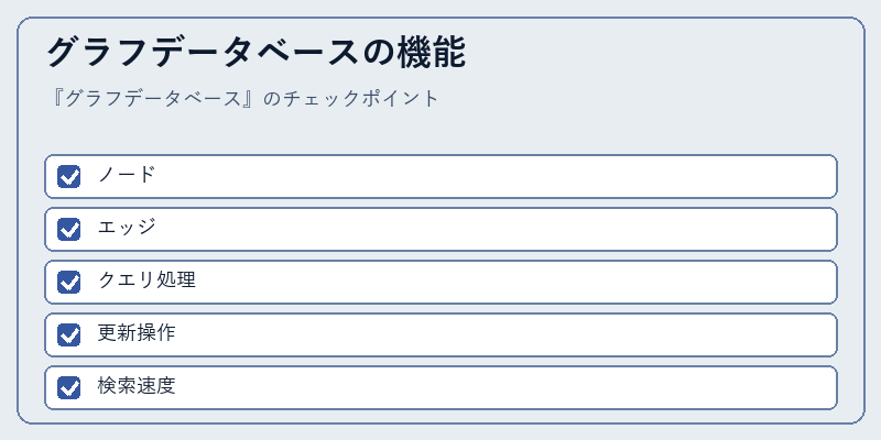 グラフデータベースの機能