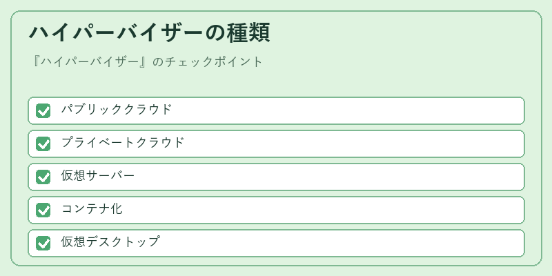 ハイパーバイザーの種類
