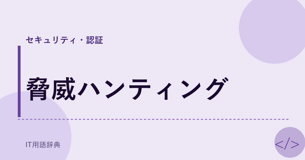 脅威ハンティング アイキャッチ