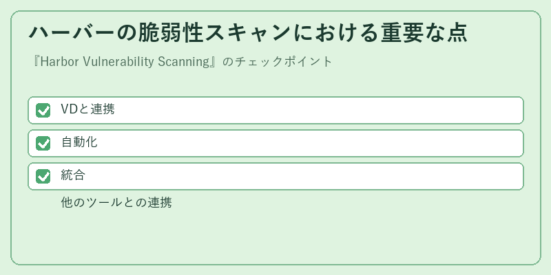 ハーバーの脆弱性スキャンにおける重要な点