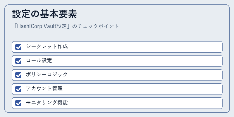設定の基本要素