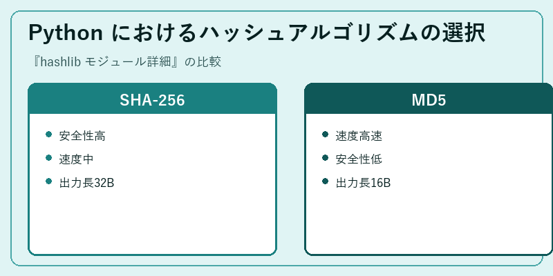 Python におけるハッシュアルゴリズムの選択