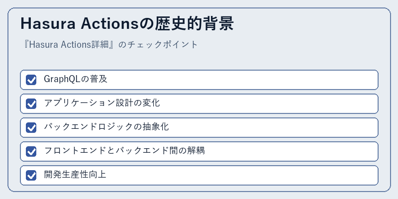 Hasura Actionsの歴史的背景