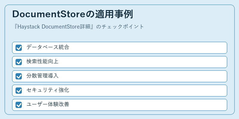 DocumentStoreの適用事例