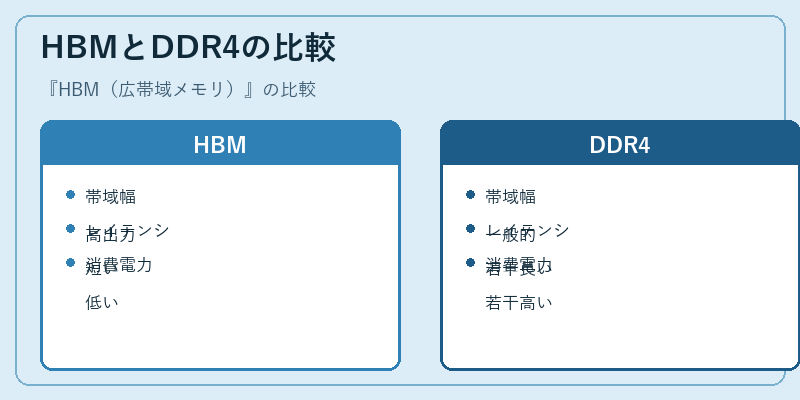 HBMとDDR4の比較