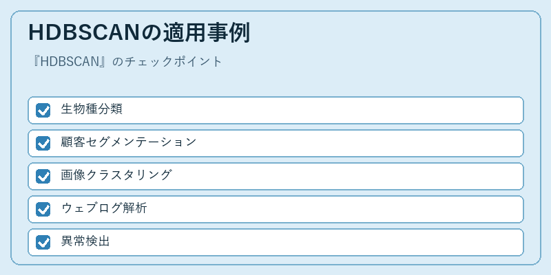 HDBSCANの適用事例