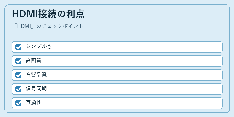 HDMI接続の利点