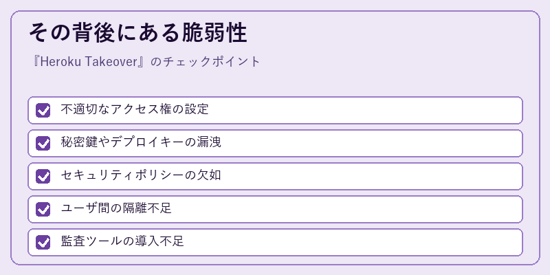 その背後にある脆弱性