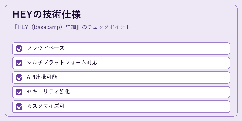 HEYの技術仕様