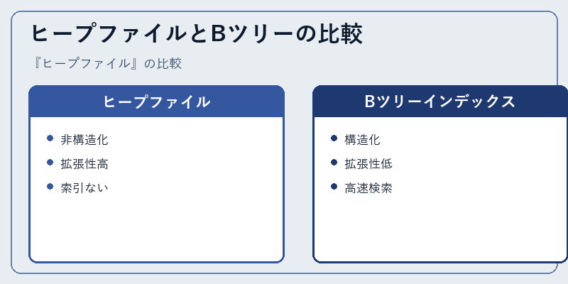 ヒープファイルとBツリーの比較