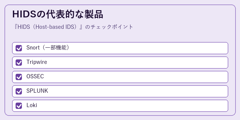 HIDSの代表的な製品