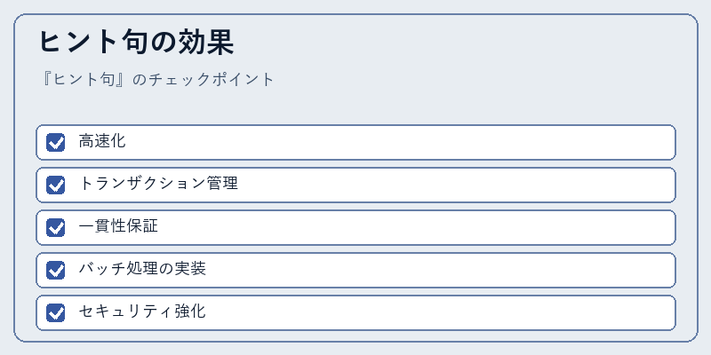 ヒント句の効果