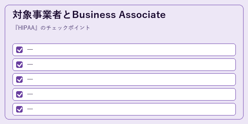 対象事業者とBusiness Associate