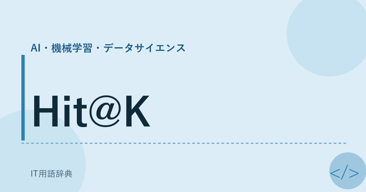 Hit@K アイキャッチ