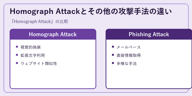 Homograph Attackとその他の攻撃手法の違い