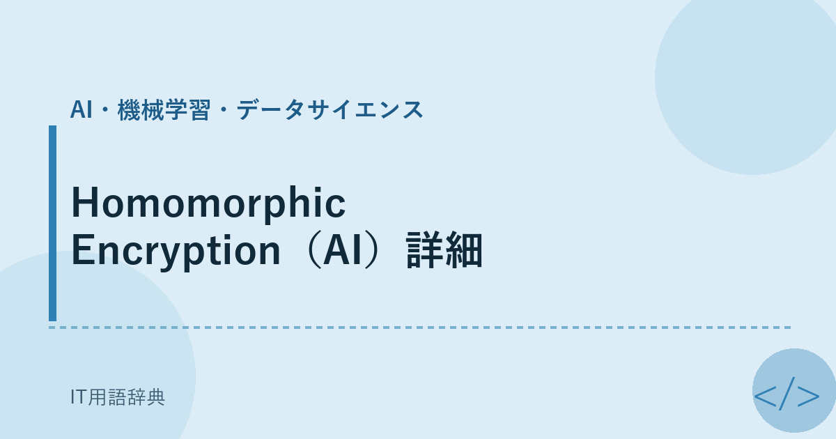 Homomorphic Encryption（AI）詳細 アイキャッチ