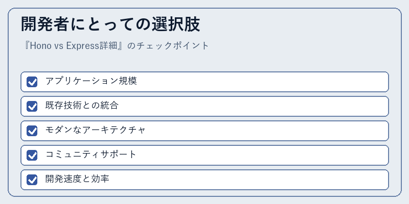 開発者にとっての選択肢