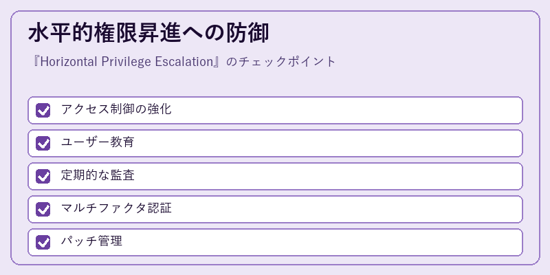 水平的権限昇進への防御